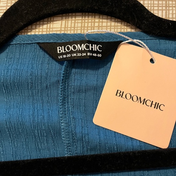 BloomChic Women’s Teal Blue Textured Maxi Dress - Picture 6 of 6